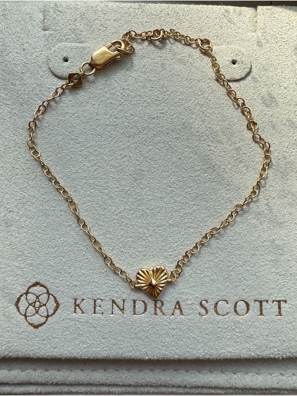 Kendra Scott 18k gold veremil Maia heart bracelet